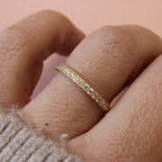 18ct Yellow Gold Millgrain Diamond Wedding Ring