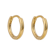 Gold Plated Plain Hoop Earrings