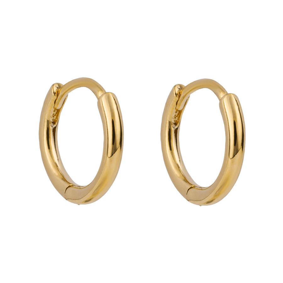 Gold Plated Plain Hoop Earrings