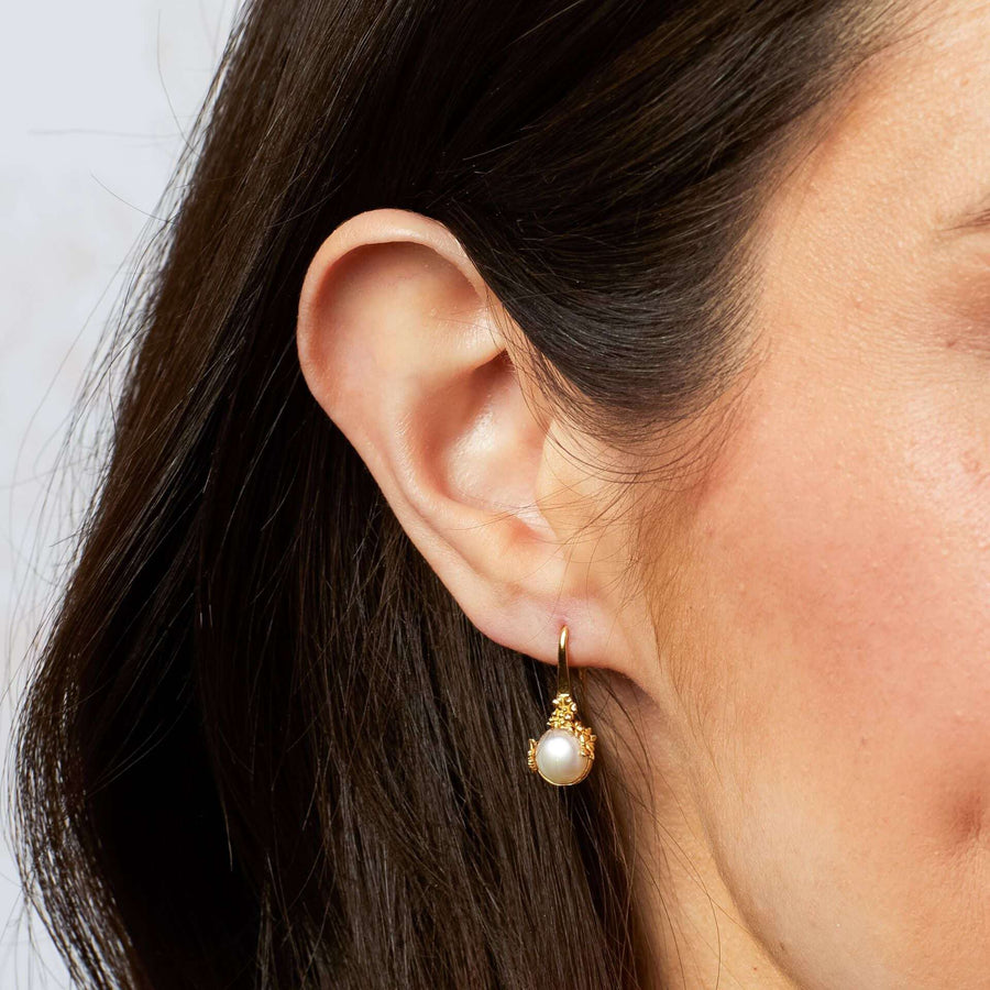 Laura Ashley Ickleford Tulips Freshwater Pearl Earrings