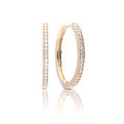 Gold Plated Diamonfire Classic Creole Zirconia Hoop Earrings