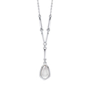 Fiorelli Sliced White Quartz Lariat Necklace