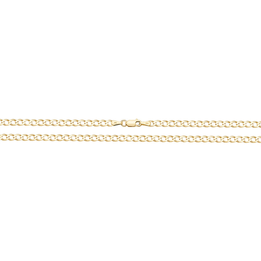 9ct flat curb chain 20inch Jenny Chain