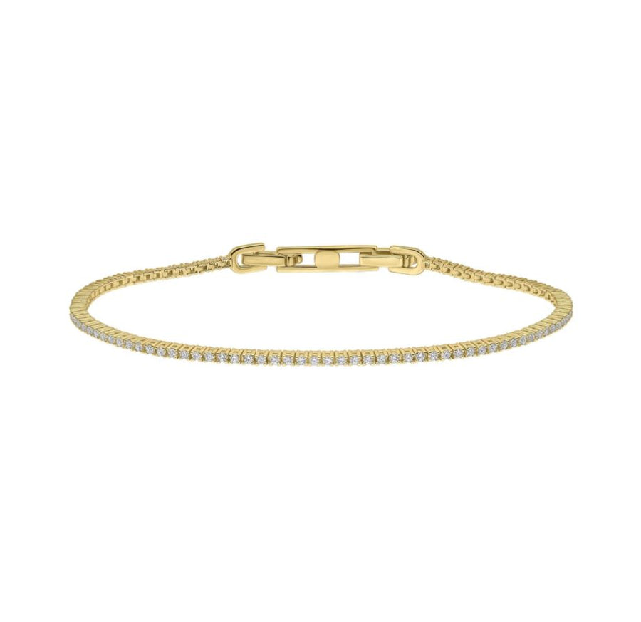 Gold Plated Classic Fine Tennis Bracelet