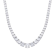 Diamonfire Graduated Zirconia Tennis Necklace