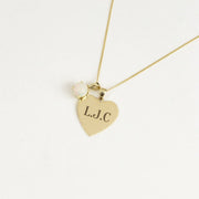 Heart Engravable Tag Pendant In 9ct Gold