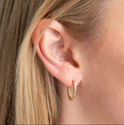 9ct Gold Rope Twist Open Hoop Earrings