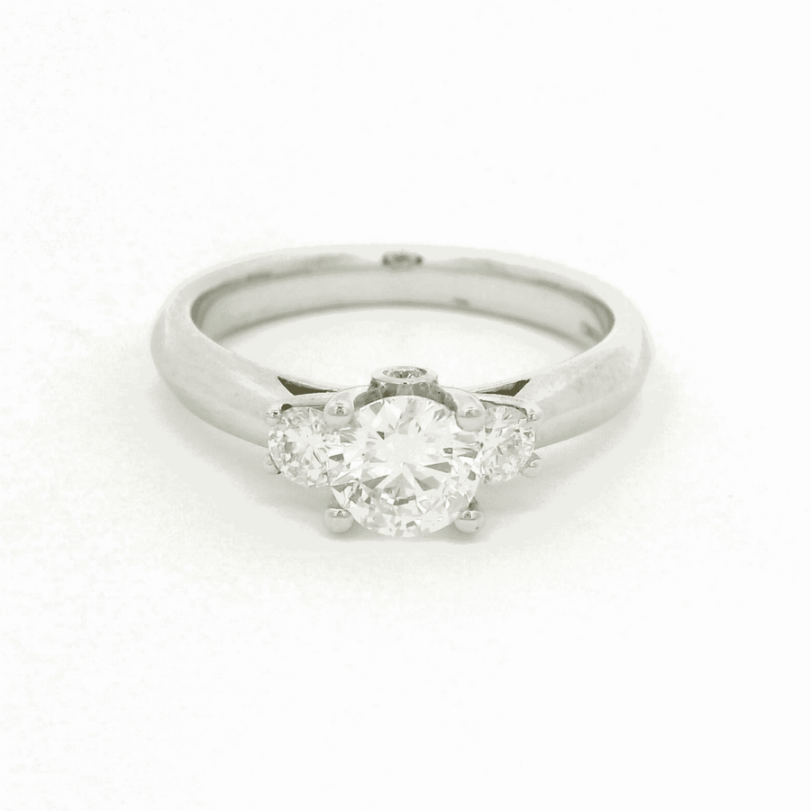 Lab Grown Diamond Trilogy With Round Stones Engagement Ring