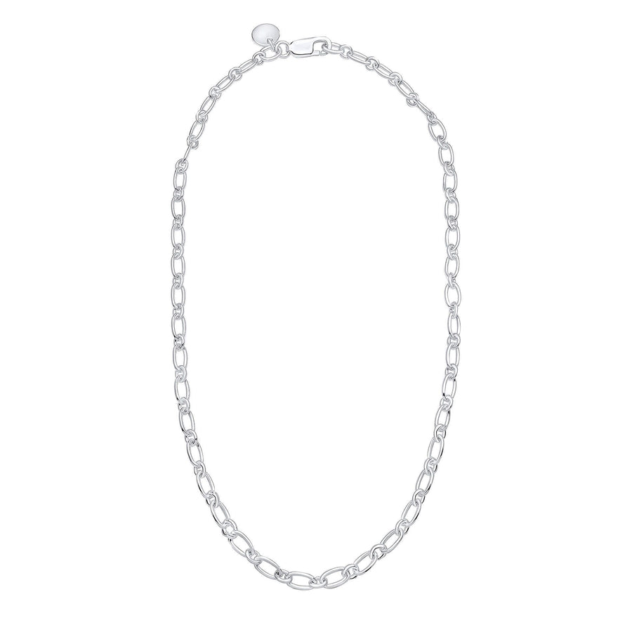 Long Link Chain Necklace With Personalised Tag