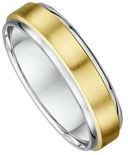Men's Two Tone Gold  Wedding Ring With Celtic Design