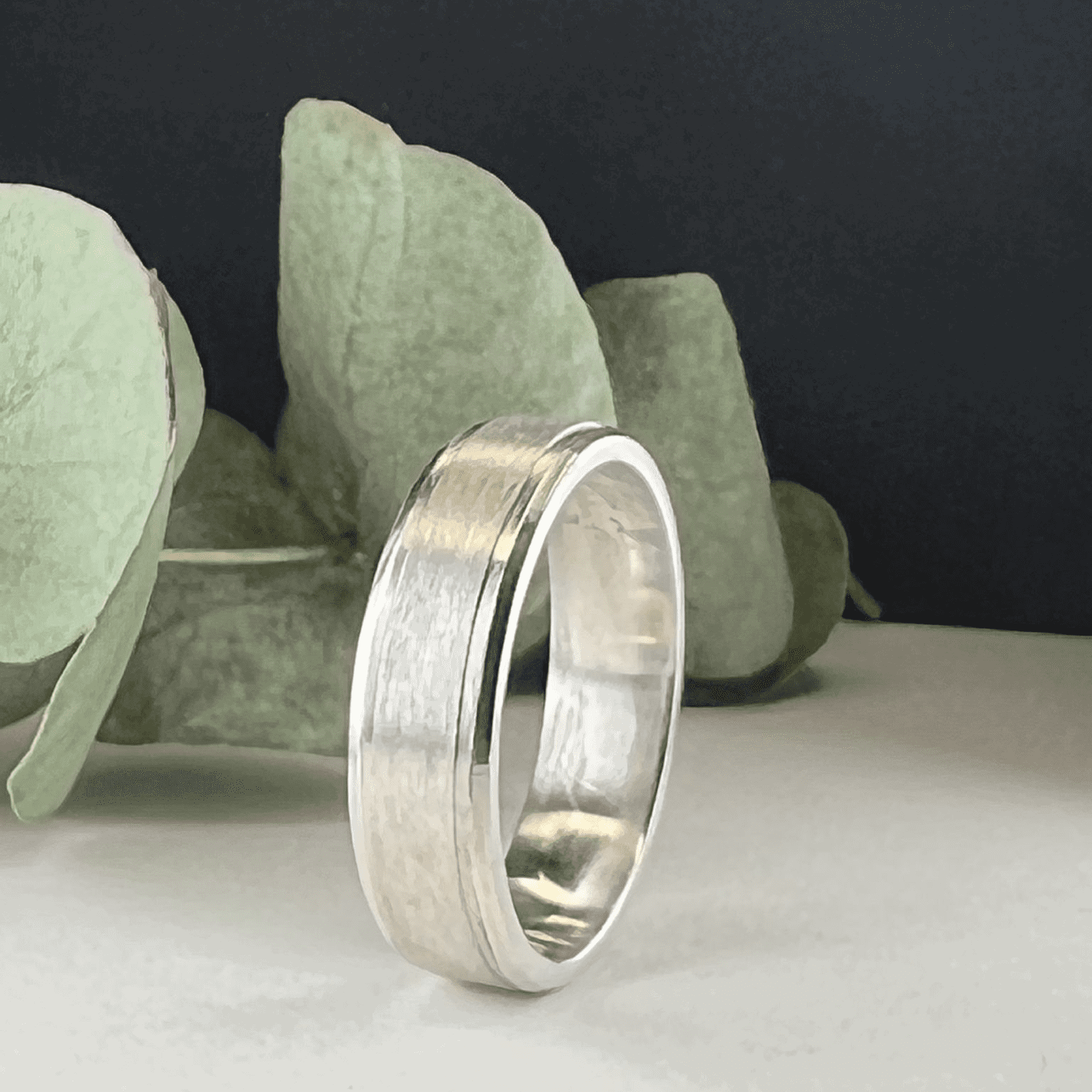 Men's High Polish Wedding Ring Flat Band