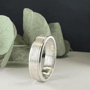 Men's High Polish Wedding Ring Flat Band