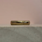 Yellow Gold Court Wedding Ring With Milgrain Edge