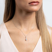 Diamonfire Teardrop and Marquise Drop Pendant