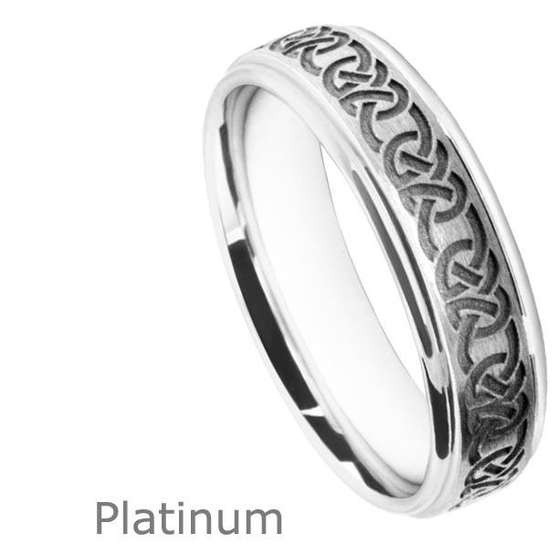 Men's Modern Celtic Wedding Ring