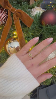 2.00ct Radiant Cut Champagne Diamond Trilogy Ring In 18ct Yellow Gold