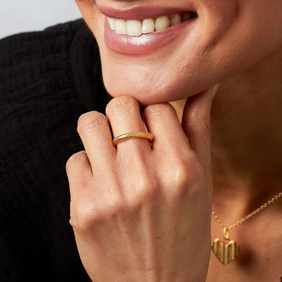 Laura Ashley Picnic Basket Weave Ring