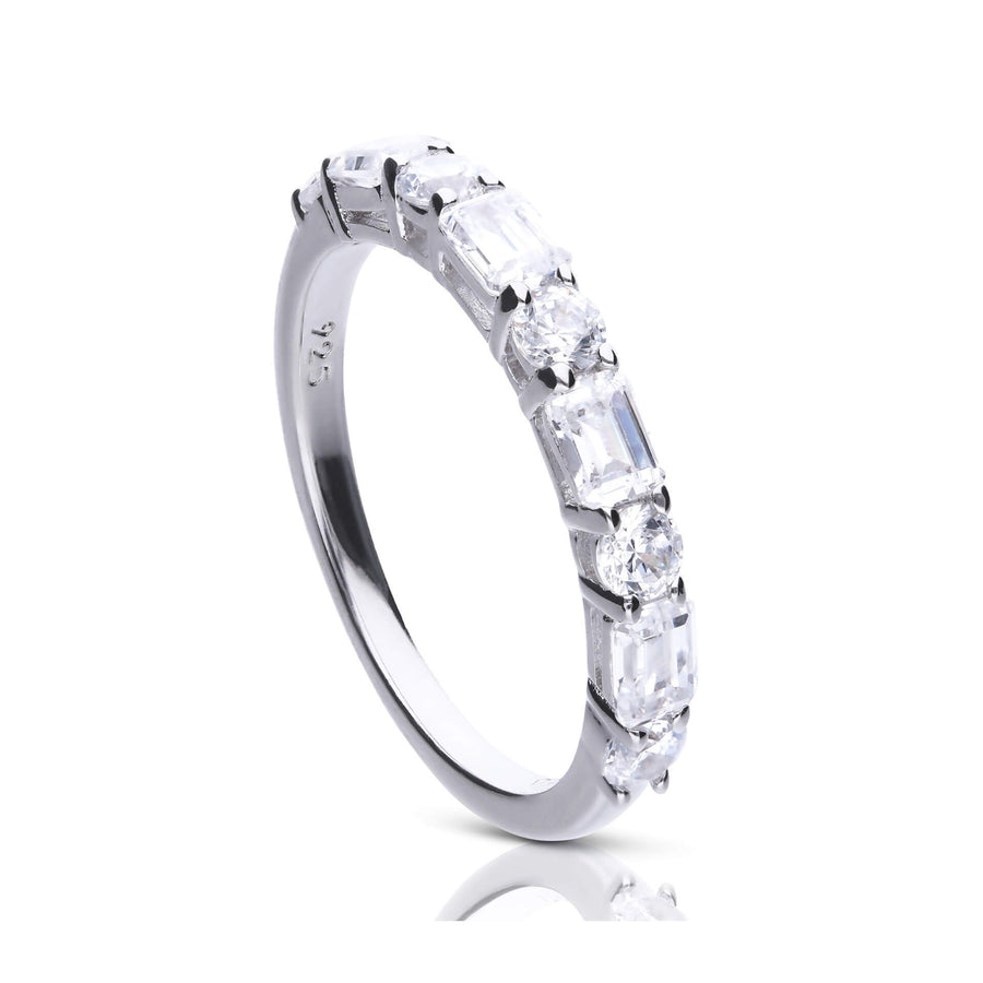 Diamonfire Baguette and Round Zirconia Ring