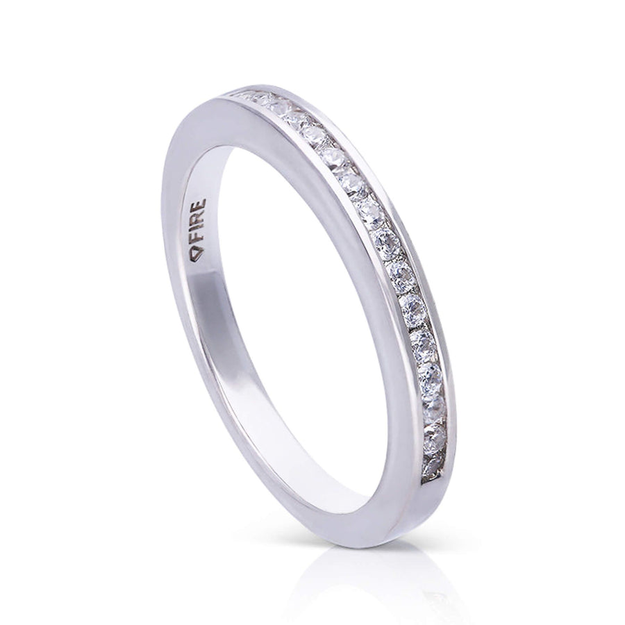 Diamonfire Channel Set Half Eternity Ring