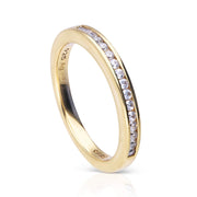 Gold Plated Diamonfire Channel Set Half Eternity Ring