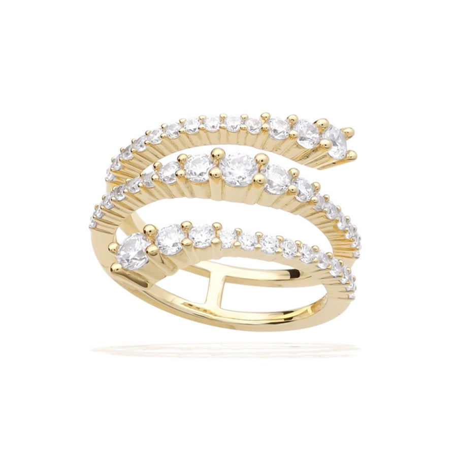 Gold Plated Diamonfire Wrap Around Ring