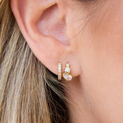 Scream Pretty x Hannah Martin Silver Toi Et Moi Huggie Earrings