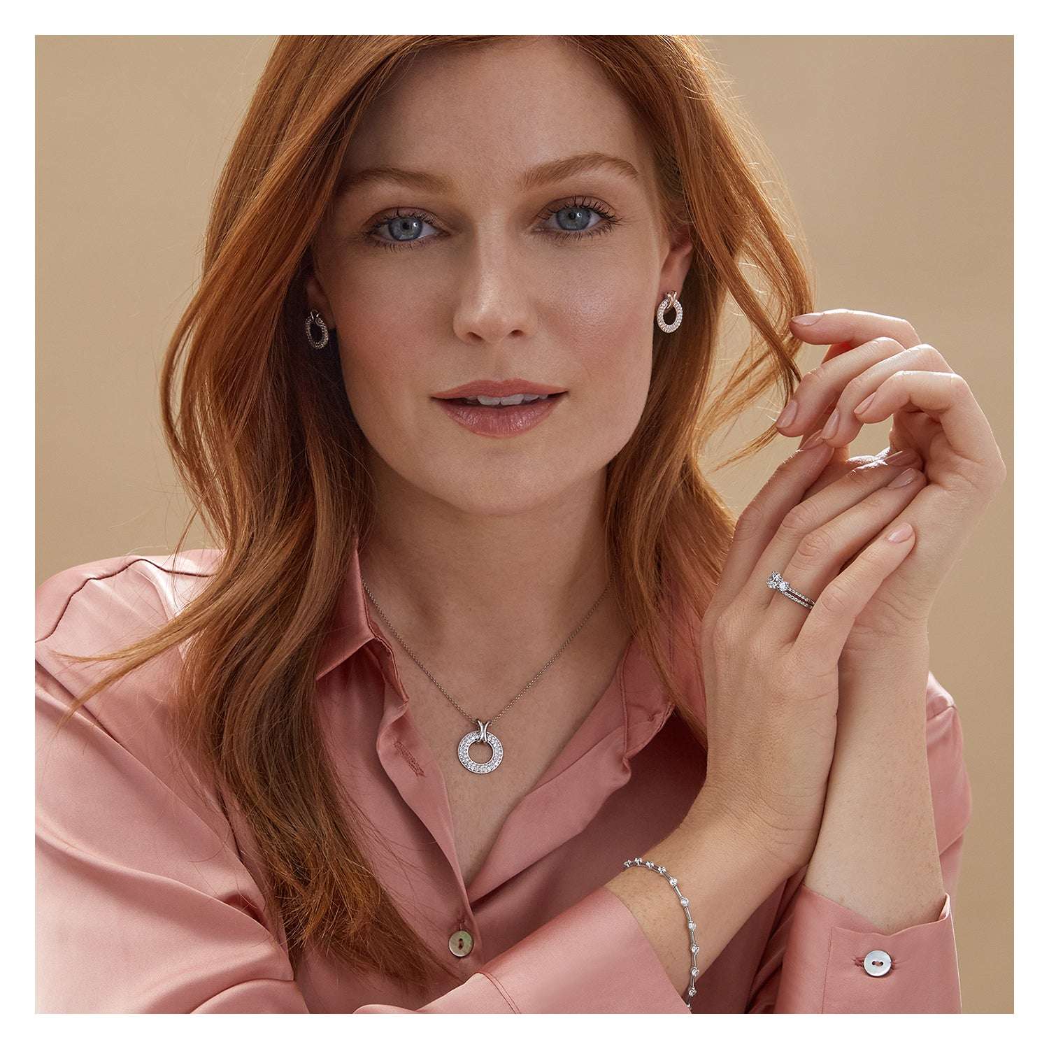 Silver Station Tennis Bracelet