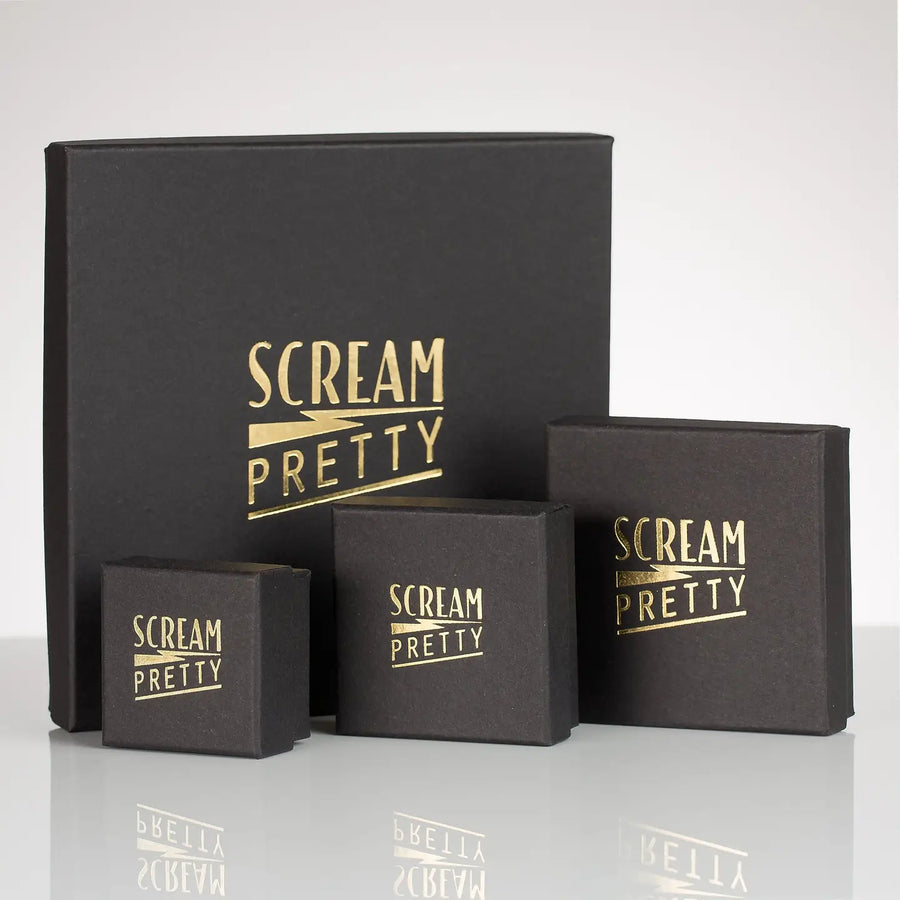 Scream Pretty x Hannah Martin Silver Toi Et Moi Huggie Earrings