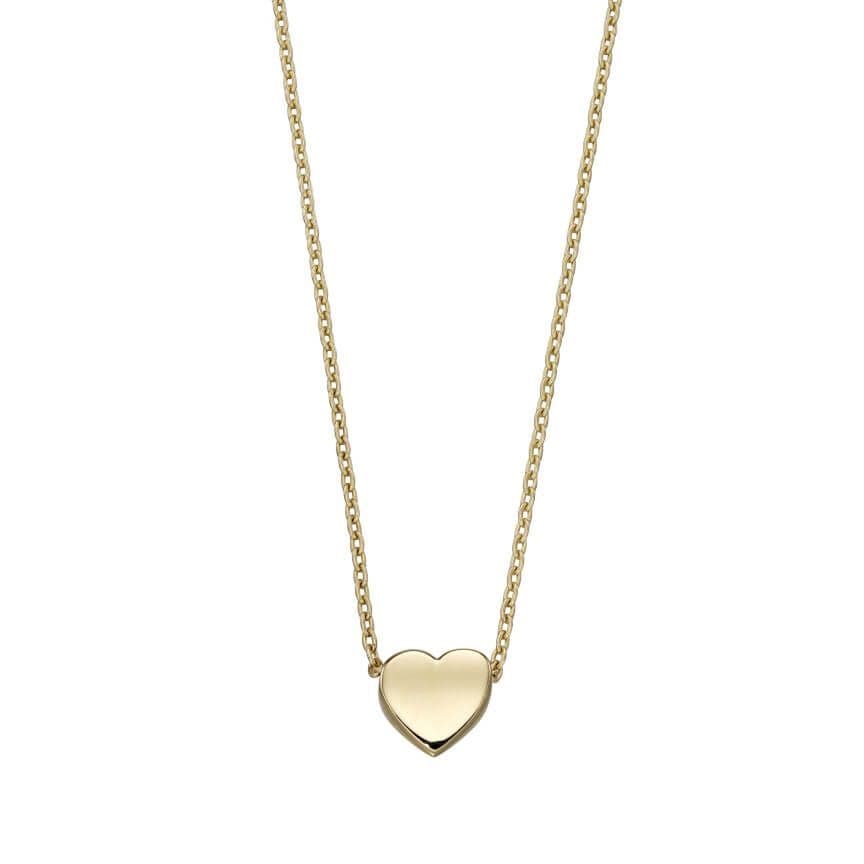 Small Heart Necklace In 9ct Gold
