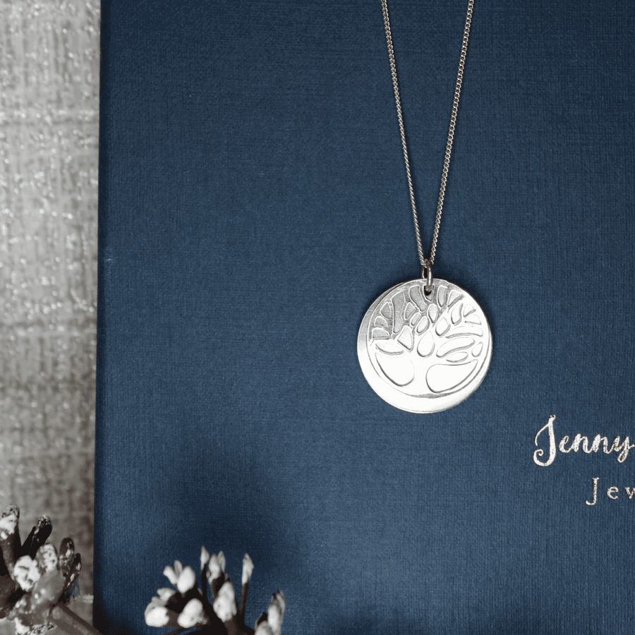 Sterling Silver Large Tree Of Life Necklace Big Enough For Lots Of Names