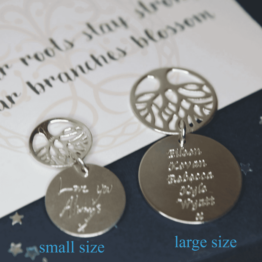 Sterling Silver Large Tree Of Life Necklace Big Enough For Lots Of Names