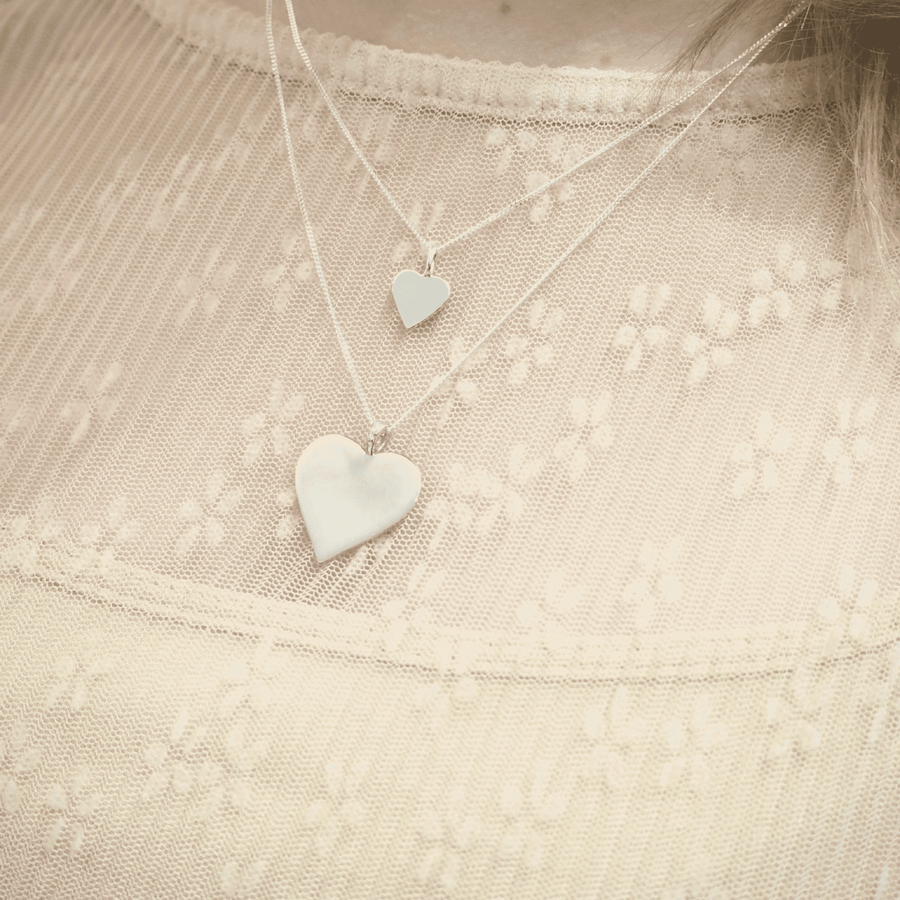 Sterling Silver Personalised Initial Heart Pendant