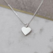 Sterling Silver Personalised Initial Heart Pendant