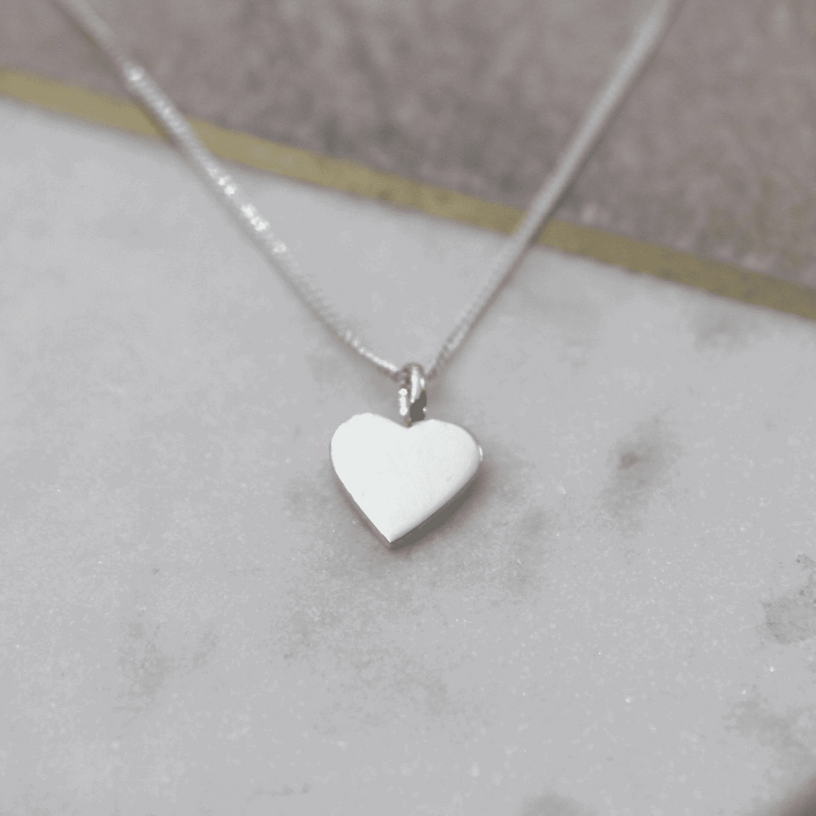 Sterling Silver Personalised Initial Heart Pendant