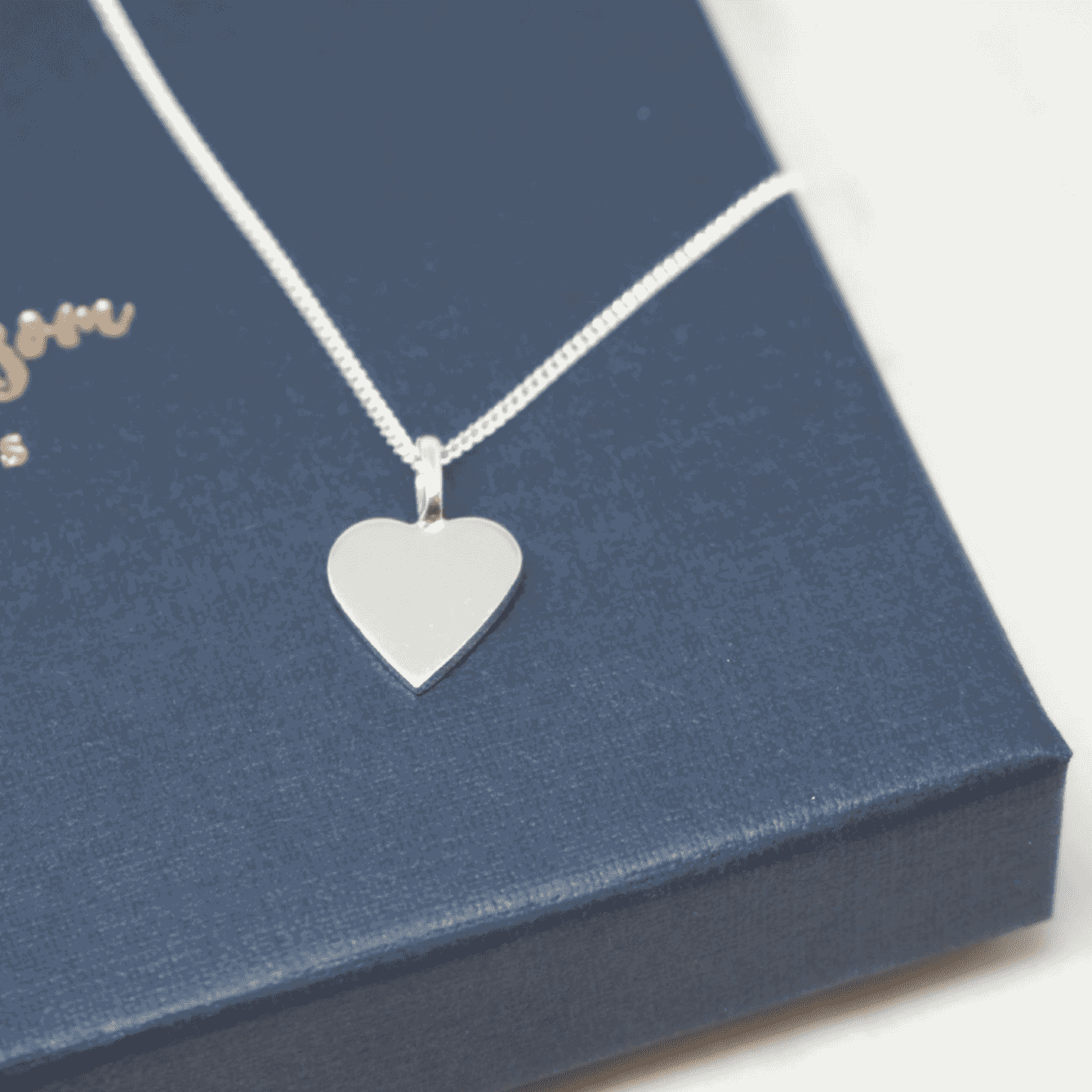 Sterling Silver Personalised Initial Heart Pendant