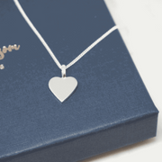 Sterling Silver Personalised Initial Heart Pendant