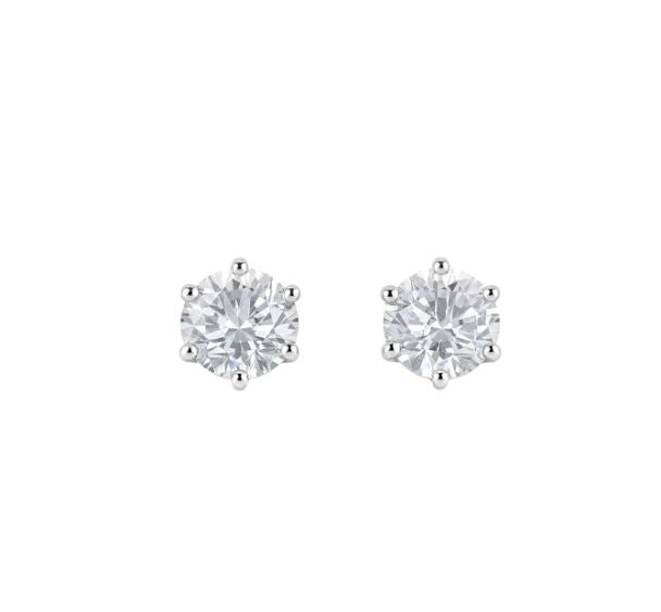 Sterling Silver Solitaire Stud Earring