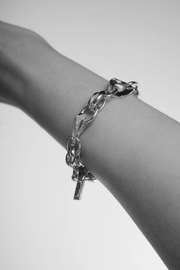 Tutti Silver Wave Chain Bracelet