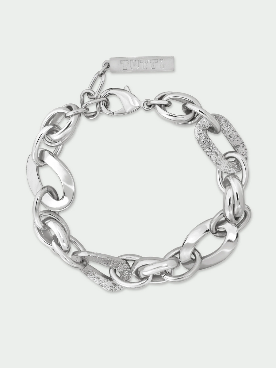 Tutti Silver Wave Chain Bracelet