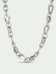 Tutti Silver Wave Chain Necklace
