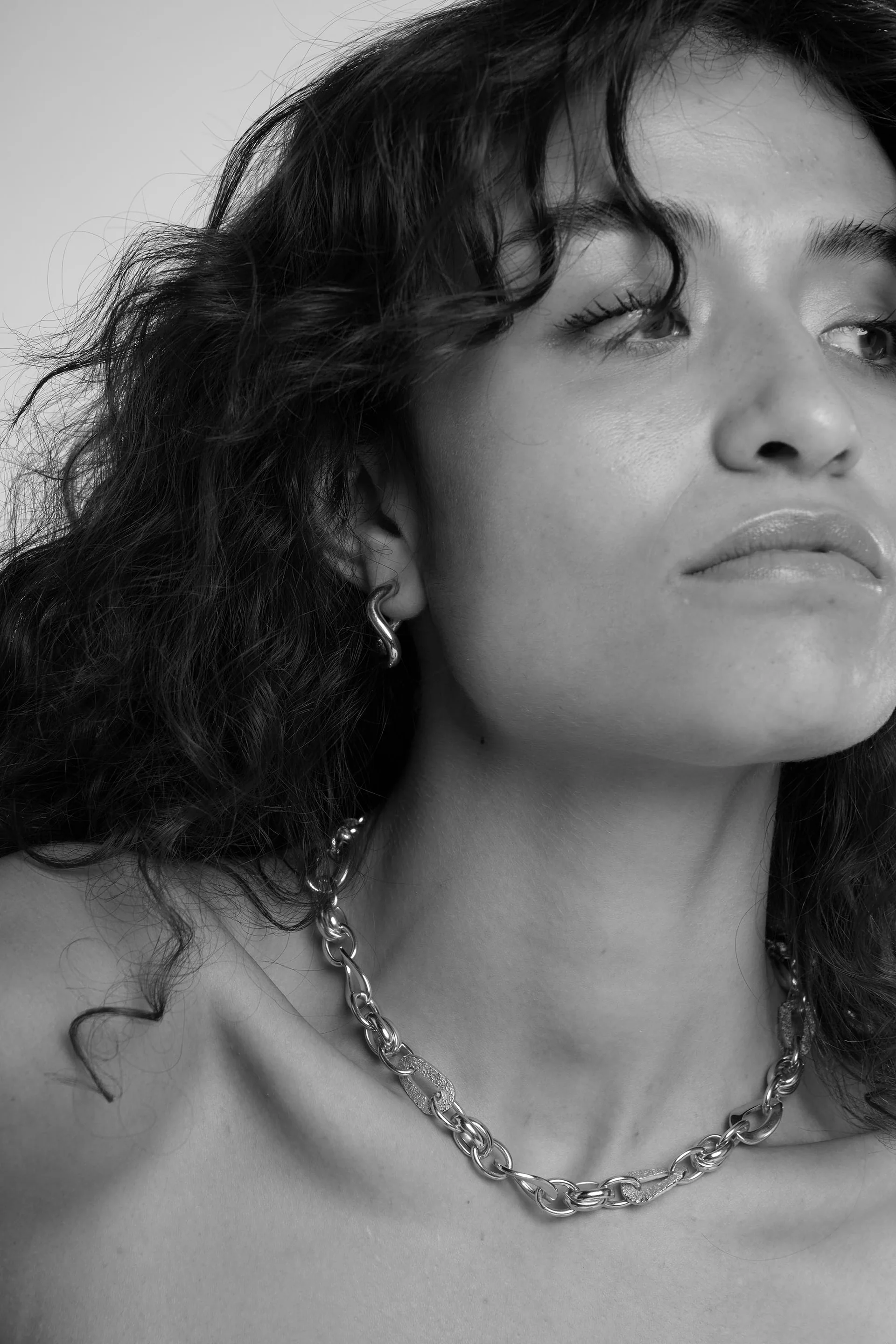 Tutti Silver Wave Chain Necklace