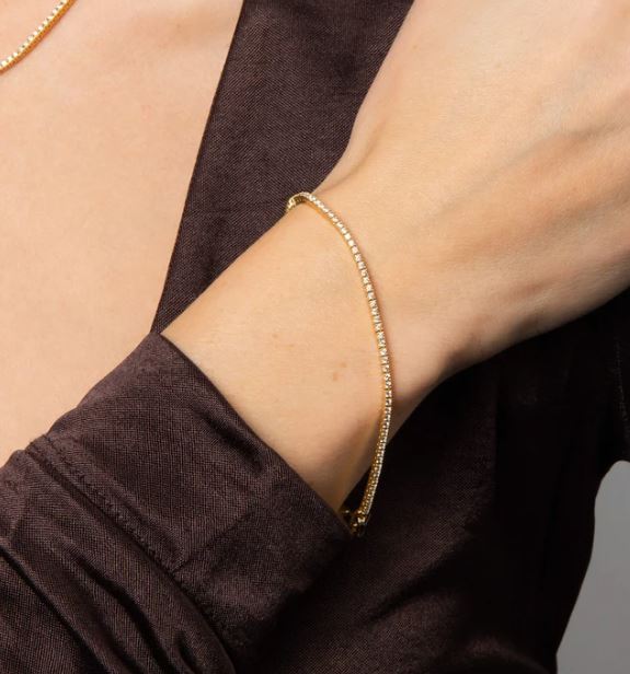 Gold Plated Classic Fine Tennis Bracelet