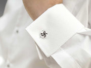 Tie The Knot Silver Cufflinks