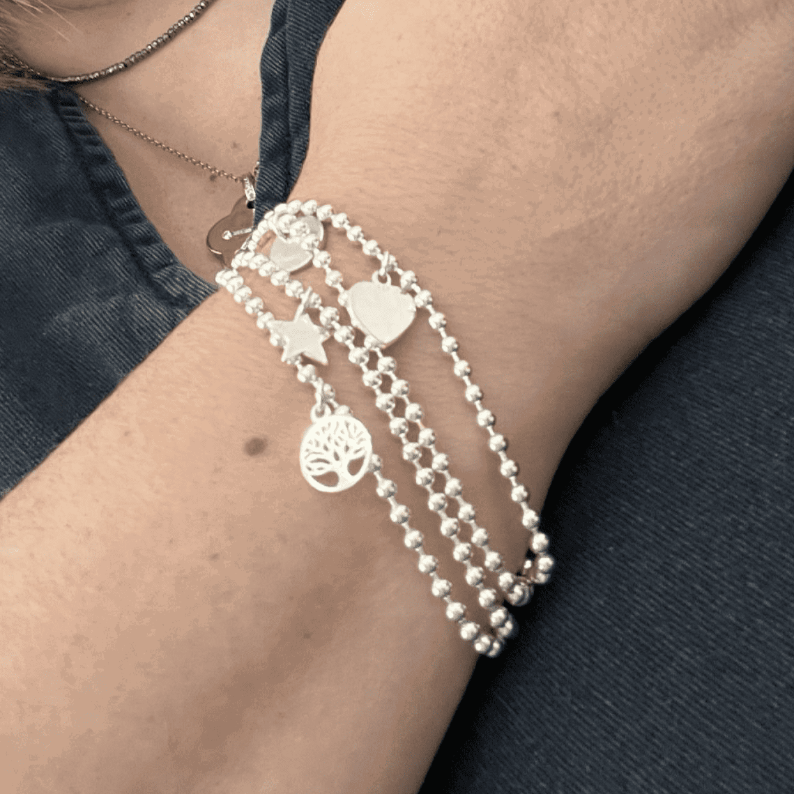 Tree Of Life Charm Ball Bracelet