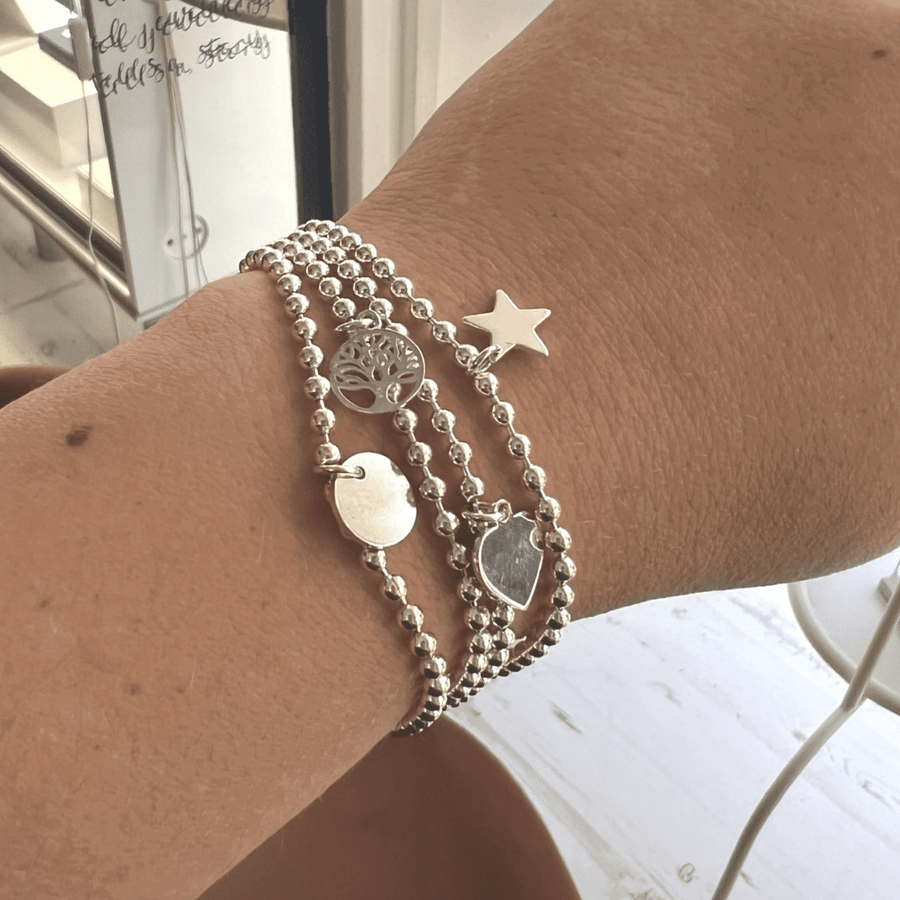 Tree Of Life Charm Ball Bracelet