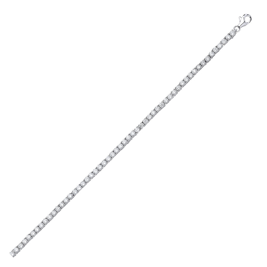 Sterling Silver CZ White Claw Set Tennis Bracelet